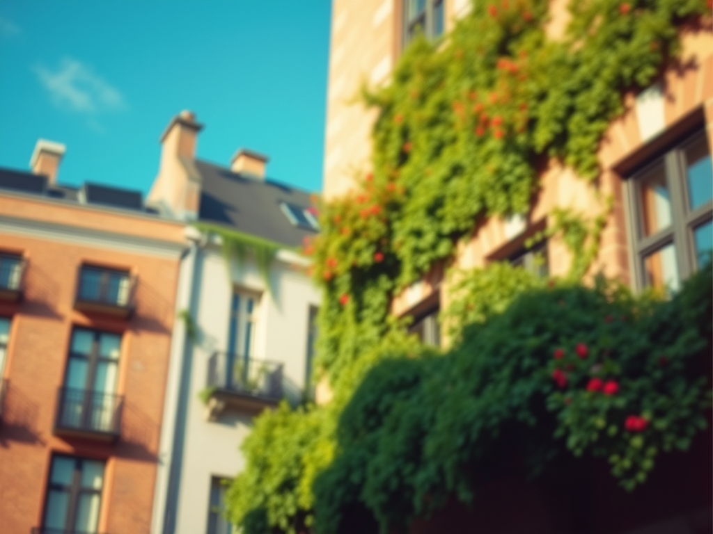 façade végétalisée d'un bâtiment professionnel